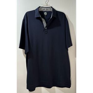 FootJoy men’s black short sleeve polo shirt 3/4 button up size XL.  #33-0837